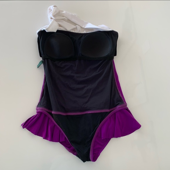 Ralph Lauren Size 8 Purple Pleated One Piece - Picture 6 of 9